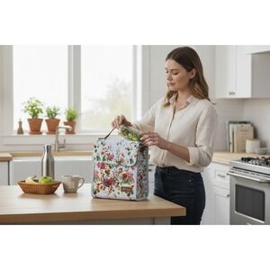 Elliott Lucca Lunch Tote Bag Blue Floral Brand New Primavera Artisan Insulated